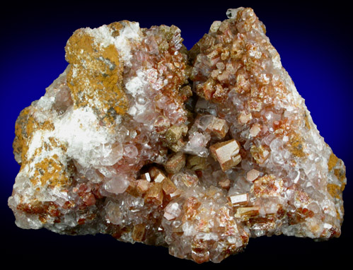 Vanadinite on Calcite from (San Carlos), Chihuahua, Mexico