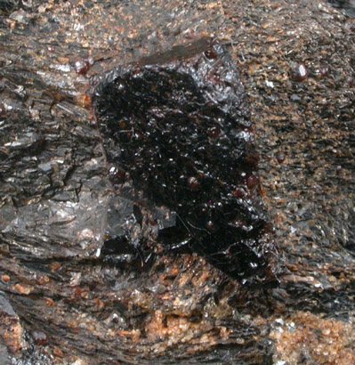 Staurolite in Schist from Cook Road locality, Windham, Cumberland County, Maine