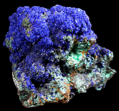 Azurite with Malachite from Bisbee, Warren District, Cochise County, Arizona