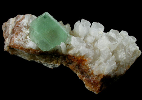 Fluorite on Quartz from William Wise Mine, Westmoreland, Cheshire County, New Hampshire