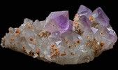 Quartz var. Amethyst with Dolomite from Simeone Quarry, Wrentham, Norfolk County, Massachusetts