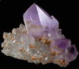 Quartz var. Amethyst with Dolomite from Simeone Quarry, Wrentham, Norfolk County, Massachusetts