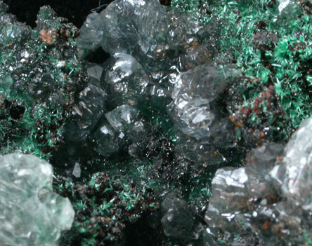 Murdochite, Malachite, Calcite from Southwest Mine, 5th Level, Bisbee, Warren District, Cochise County, Arizona