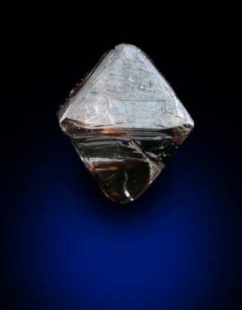 Diamond (0.90 carat zoned brown octahedral crystal) from Oranjemund District, southern coastal Namib Desert, Namibia