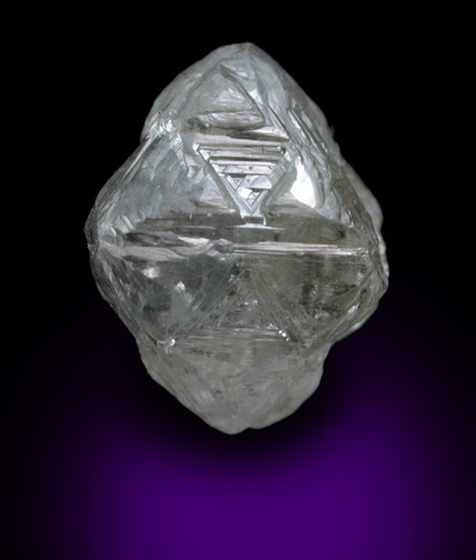 Diamond (2.84 carat pale-gray octahedral crystal) from Baken Mine, Northern Cape Province, South Africa