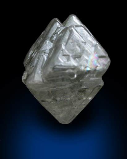 Diamond (2.30 carat pale-gray parallel crystals) from Baken Mine, Northern Cape Province, South Africa