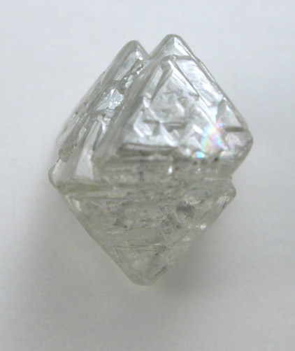 Diamond (2.30 carat pale-gray parallel crystals) from Baken Mine, Northern Cape Province, South Africa