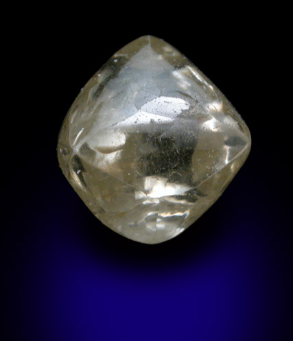 Diamond (1.67 carat yellow complex crystal) from Premier Mine, Gauteng Province, South Africa