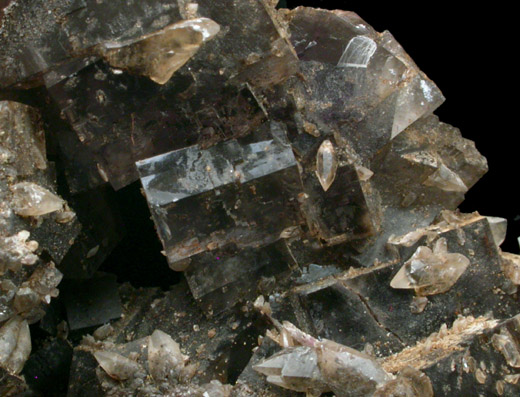 Fluorite with Calcite from Minerva #1 Mine, Cave-in-Rock District, Hardin County, Illinois