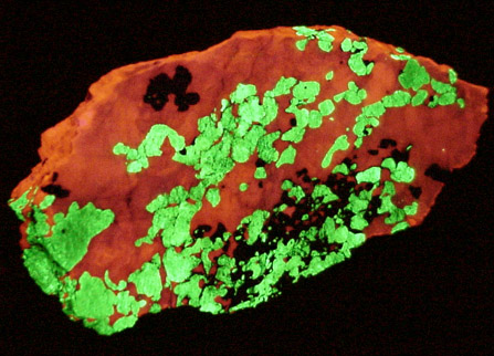 Willemite in Calcite with Franklinite from Sterling Mine, Ogdensburg, Sterling Hill, Sussex County, New Jersey (Type Locality for Franklinite)