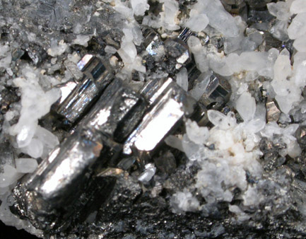 Bournonite and Quartz from Casapalca District, Huarochiri Province, Peru