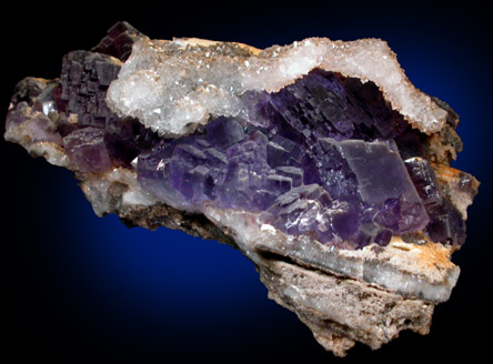 Fluorite and Quartz from Caravia-Berbes District, Asturias, Spain