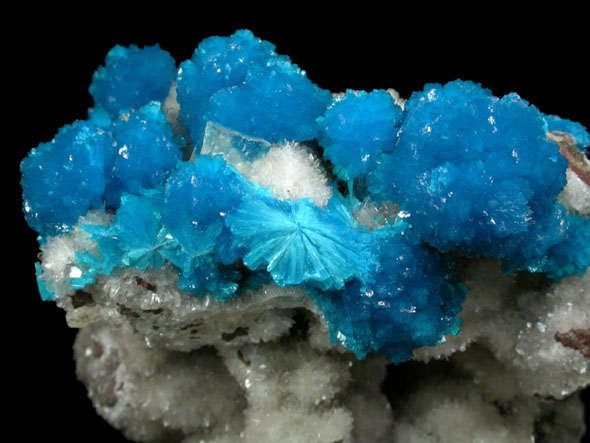 Cavansite on Stilbite-Ca from Wagholi Quarry, Maharashtra, India