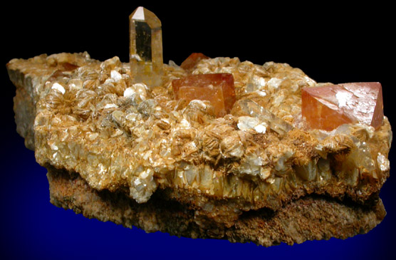 Scheelite, Muscovite, Quartz, Rutile from (Pingwu), Sichuan, China