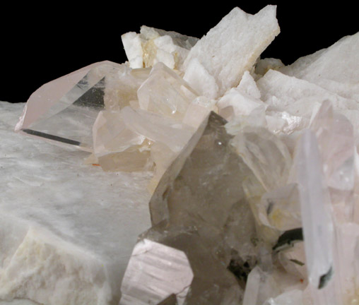 Spodumene and Smoky Quartz on Albite from Mawi Pegmatite, Nuristan Province, Afghanistan