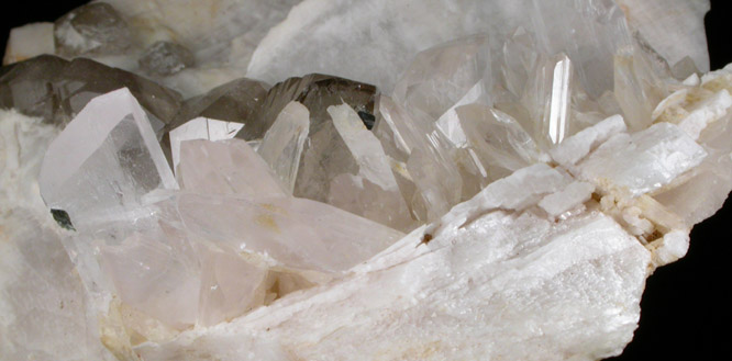 Spodumene and Smoky Quartz on Albite from Mawi Pegmatite, Nuristan Province, Afghanistan