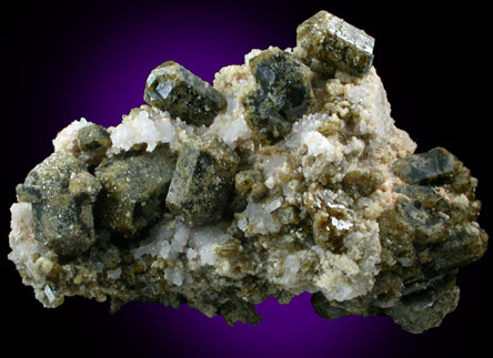 Vesuvianite and Grossular Garnet from Sierra de Cruces, east of Laguna de Jaco, near Hercules, Coahuila, Mexico