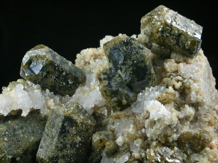 Vesuvianite and Grossular Garnet from Sierra de Cruces, east of Laguna de Jaco, near Hercules, Coahuila, Mexico