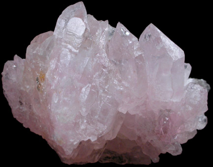 Quartz var. Rose Quartz Crystals from Alto da Pitorra, Laranjeiras, Galilia, Minas Gerais, Brazil