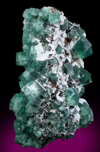 Fluorite with Quartz from Rogerley Mine, Frosterley, County Durham, England