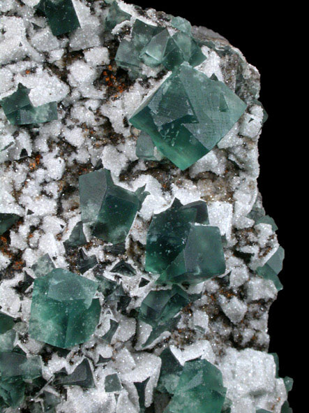 Fluorite with Quartz from Rogerley Mine, Frosterley, County Durham, England