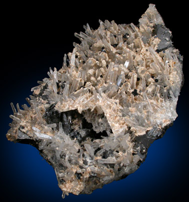 Stibnite, Quartz, Dolomite, Sphalerite from Julcani District, Huancavelica, Peru