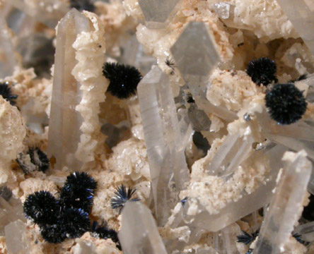 Stibnite, Quartz, Dolomite, Sphalerite from Julcani District, Huancavelica, Peru
