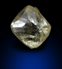 Diamond (0.91 carat yellow-gray octahedral crystal) from Vaal River Mining District, Northern Cape Province, South Africa