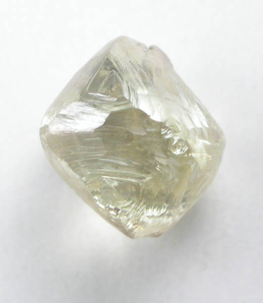 Diamond (0.91 carat yellow-gray octahedral crystal) from Vaal River Mining District, Northern Cape Province, South Africa