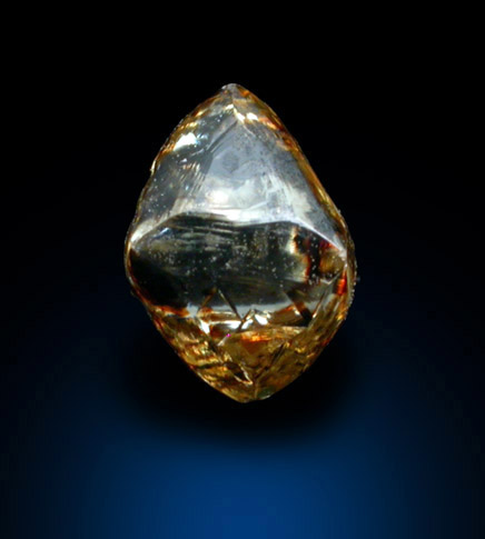 Diamond (1.01 carat brown octahedral crystal) from Oranjemund District, southern coastal Namib Desert, Namibia