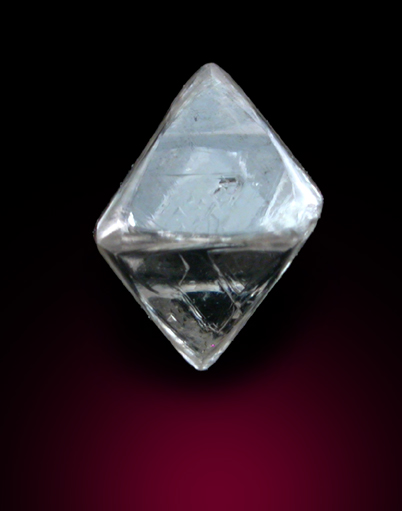 Diamond (1.09 carat colorless octahedral crystal) from Oranjemund District, southern coastal Namib Desert, Namibia