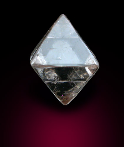 Diamond (1.06 carat colorless octahedral crystal) from Oranjemund District, southern coastal Namib Desert, Namibia