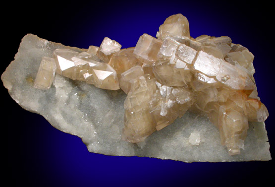 Barite on Quartz from Lushi, Hunan Province, China