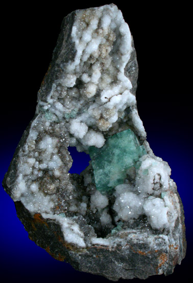 Fluorite with Quartz from Rogerley Mine, Frosterley, County Durham, England