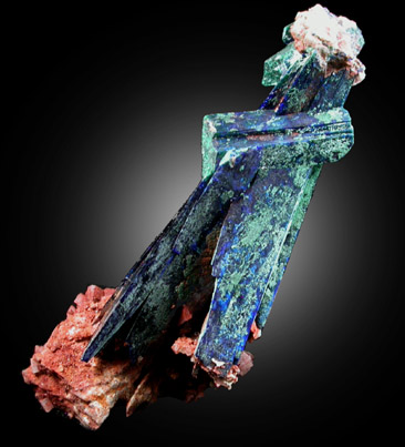 Azurite and Malachite from Tsumeb Mine, Otavi-Bergland District, Oshikoto, Namibia