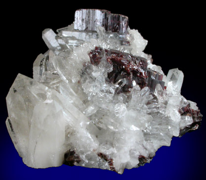 Brookite (twinned crystals) on Quartz from St. Gotthard, Kanton Uri, Switzerland