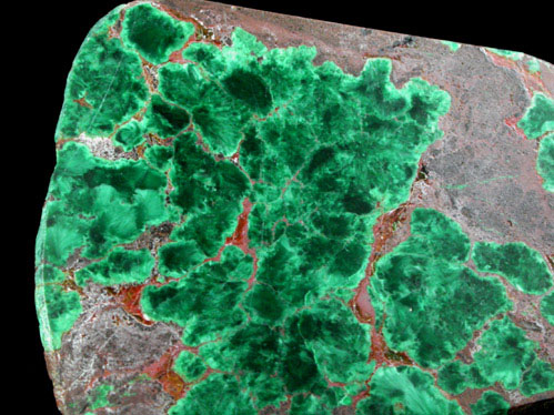 Malachite from Burra Burra, north of Adelaide, South Australia, Australia