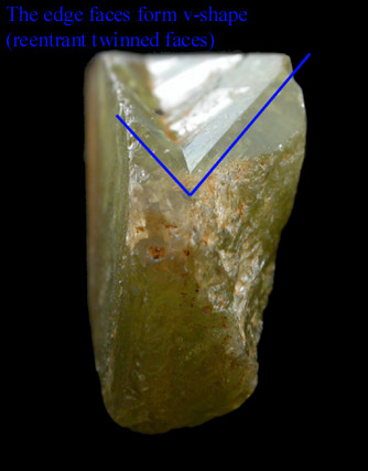 Titanite var. Sphene (twinned crystals) from Minas Gerais, Brazil
