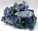 Azurite with Cerussite and Malachite from Tsumeb Mine, Otavi-Bergland District, Oshikoto, Namibia