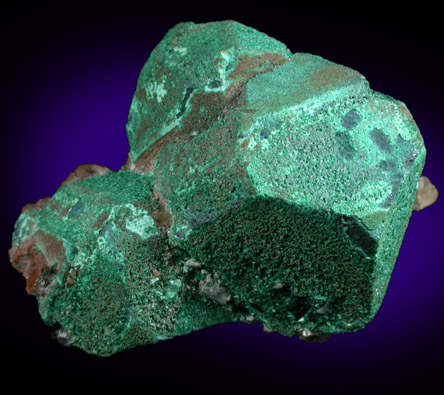 Cuprite with Malachite coating from Emke Mine, Onganja, Namibia