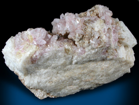 Quartz var. Rose Quartz Crystals from Rose Quartz Locality, Plumbago Mountain, Oxford County, Maine