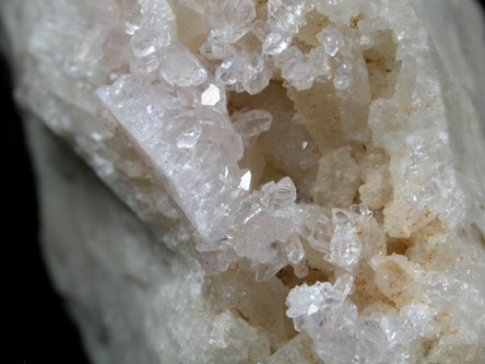 Quartz var. Rose Quartz Crystals from Rose Quartz Locality, Plumbago Mountain, Oxford County, Maine