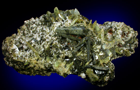 Titanite var. Sphene with Epidote and Albite from Capelinha, Minas Gerais, Brazil