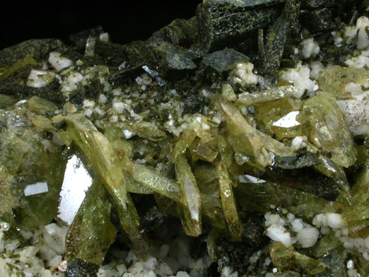 Titanite var. Sphene with Epidote and Albite from Capelinha, Minas Gerais, Brazil