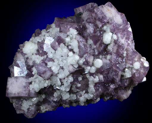 Fluorite and Calcite over Galena from Rainkill Lead Mine, Nenthead, Cumberland, England