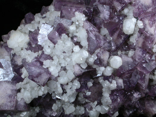 Fluorite and Calcite over Galena from Rainkill Lead Mine, Nenthead, Cumberland, England