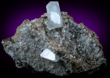 Celestine with Calcite from Scofield Quarry, Maybee, Monroe County, Michigan
