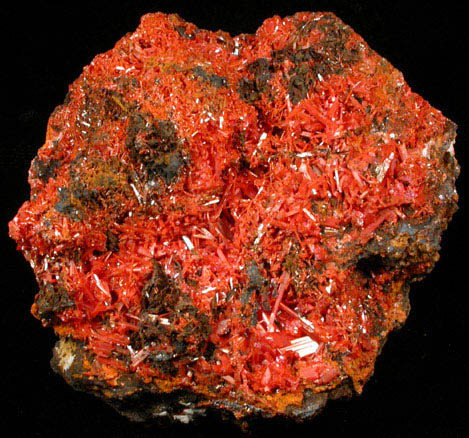 Crocoite with Gibbsite from Adelaide Mine, Dundas, Tasmania, Australia