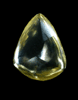 Diamond (1.74 carat fancy yellow flattened crystal) from Lunda Province, Angola