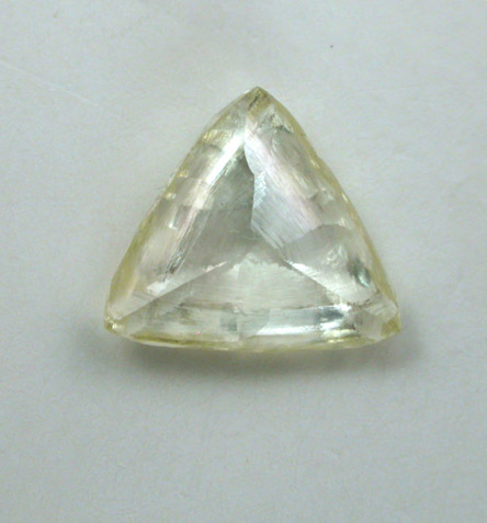 Diamond (0.99 carat yellow macle, twinned crystal) from Diamantino, Mato Grosso, Brazil